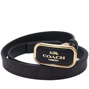 NWT COACH Signature Buckle Cut To Size Reversible Morgan Belt 25 Mm